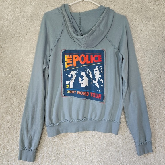 The Police Hoodie Women Large 2007 Tour Zip Up Blue Graphic USA Limited 678/1000 - Picture 6 of 10